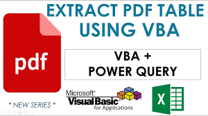 extract pdf table to excel using power