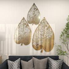 Novogratz Metal Gold Leaf Wall Decor
