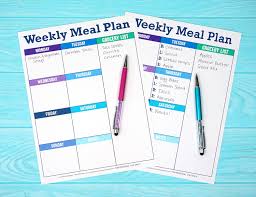 Printable Weekly Meal Planner Template Happiness Is Homemade