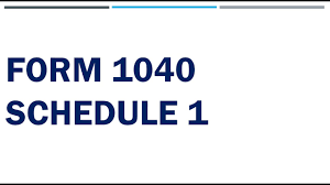 irs form 1040 schedule 1 intro to the