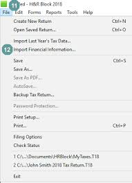 how to import in to h r block desktop