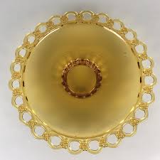 Vintage Amber Glass Bowl By Rudolf