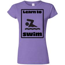 Learn To Swim Pun Front And Back Designs Gildan Softstyle