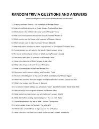 Displaying 22 questions associated with risk. 102 Best Random Trivia Questions And Answers Learn New Facts