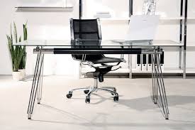 Glass And Steel Office Desks