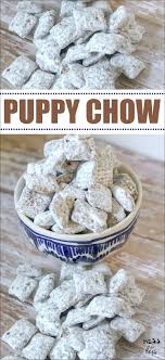 Used a mixture of rice chex cereal, wheat chex cereal and toasted sliced almonds. Puppy Chow Recipe Mess For Less