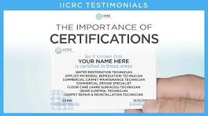 certifications offered iicrc
