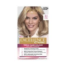 Ash blonde hair dye offers a blonde hue with tints of gray to create an ashy shade. L Oreal Paris Excellence 9 1 Light Ash Blonde Hair Colour Coles Online