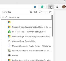 old favorites experience in microsoft edge