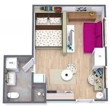 wonderful studio apartment layout with