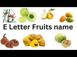 fruits name that start with letter e