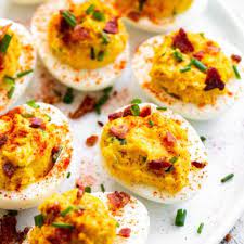 Breakfast Deviled Eggs Bacon gambar png