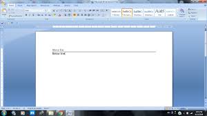 Horizontal Line In Microsoft Word 2007 Acting Strangely And