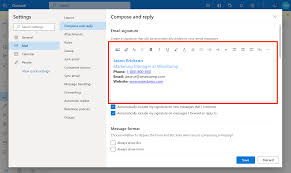 add signature in outlook 365 1 min