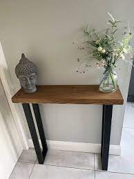 Industrial Console Table Narrow Hall