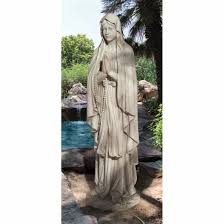 White Marble Virgin Mary Statue Stone