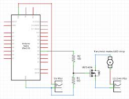 Gate And Pull Down Resistor Values For Mosfet And Arduino Nano