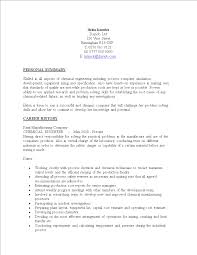 Chemical Engineering Resume Sample Templates At