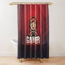 Some red shower curtains can be shipped to you at home, while others can be picked up in store. Gamer Girl Red Shower Curtain By Briansmith84 Red Shower Curtains Gamer Girl Shower Curtain