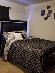 Allura Black Led Panel Bedroom Set