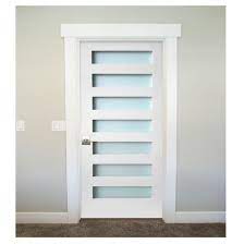 china 7 lite frosted glass wood door