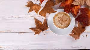 Cozy autumn morning with a cup of hot ...