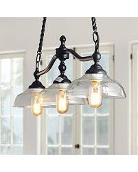 Don T Miss These Deals On Log Barn Dining Room Light Fixture Hanging Farmhouse Chandelier In Rustic Black Metal With Clear Glass Shades Adjustable Chains Pendant For Kitchen Island