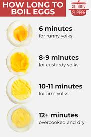 how long to boil eggs sunday supper