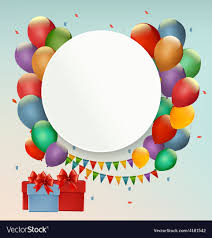 happy birthday background with balloons