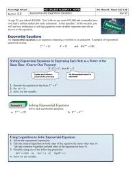 4 4 exponential and logarithmic equations