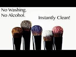 instantly clean your makeup brushes