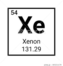 chemical element xenon icon symbol