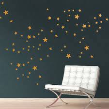 copper gold star wall decals 90 mixed