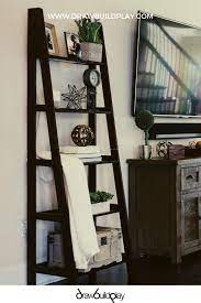 farmhouse ladder shelf decor shelf