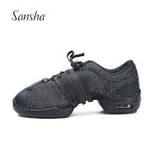 Us 44 16 6 Off Sansha Professional Canvas Teachers Salsa Jazz Modern Dance Shoes For Women Men Dancing Sneakers P54c In Dance Shoes From Sports