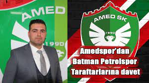 Amedspor'dan Batman Petrolspor Taraftarlarına davet - Spor 72
