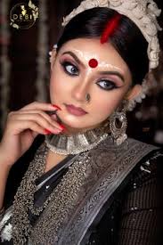 black saree bridal makeup debi s