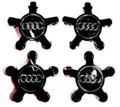 Details About Audi Center Caps Set Of 4 Wheel Black 5 Star 4f0601165n 135mm Alloy Abs Hubcaps