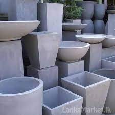 cement flower pots s