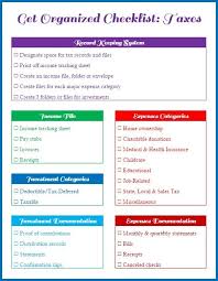 Get Organized Checklist For Your Taxes