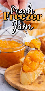 easy vanilla peach freezer jam