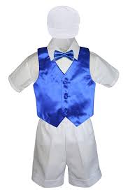 Enjoy classic oxford designs in long sleeves and button cuffs for versatile year round accents. Amazon Com 5pc Baby Toddler Boys Royal Blue Vest Bow Tie Shorts White Suits S 4t L 12 18 Months Clothing Shoes Jewelry