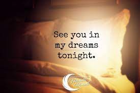 See you in my dreams