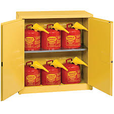 yellow flammable liquid safety cabinet