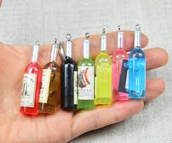 10 Pcs Fashion Mini Wine Bottle Charms