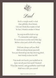 20 beautiful funeral poems for dad to