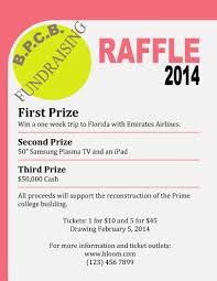 Fundraising Raffle Flyer Template With 3 Prizes Flyers