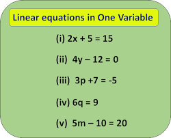 linear equations definition formula
