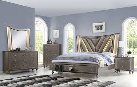 contemporary bedroom set with storage