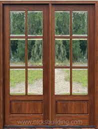 French Doors Clear Beveled Glass